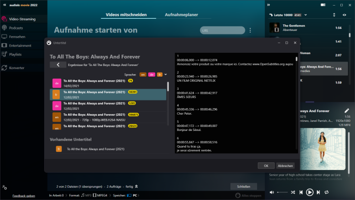 audials Movie 2022 Untertitel audials Movie 2022 Untertitel